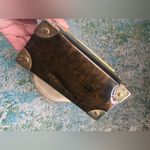 Vintage Lisette New York tortoise lacquer box handle top purse Brown Photo 3