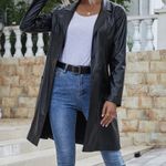 SheIn Black Faux Leather Jacket Photo 1