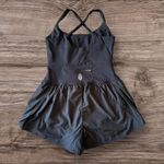 Free People #31 NWT  Righteous Reflective Logo Runsie in Black Combo Photo 6