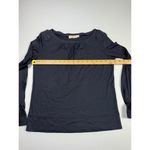 Tory Burch  Blouse Long Sleeve Button Detail Top Black Elegant‎ Size S Photo 1