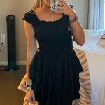 Amazon Black Ruffle Mini Dress Photo 0