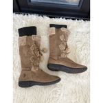 US Polo Assn Womens Boots 10 Brown Faux Suede Fur Trim PomPom Accents Photo 2