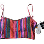 Salt + Cove Ziggy Pop Long Line Bikini Top Pink Size undefined Photo 0