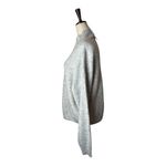 Topshop  Sweater Women Medium Gray Mock Neck Ribbed Knit Balloon Sleeve NWT Photo 3