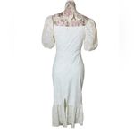 Michael Costello x Revolve White Lace Midi Dress Size Small Photo 5