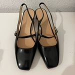 J.Crew  Layla slingback Mary Jane heels in spazzolato leather black Photo 1