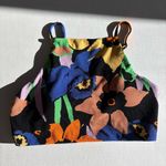 Roxy  Color jam Bralette bikini top high neck top black large Photo 0