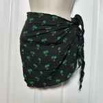 Kenny Flowers Black Women’s Palm Tree Side Tie Beach Swimsuit Sarong Cover Up Photo 1