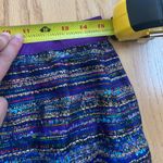 Kate Spade Kylie Jewelbox Purple Colorful Striped Tweed Mini Skirt Size 10 Photo 4