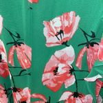 Who What Wear Green Floral Midi Dress Womens Small Ruffles Lined Photo 2