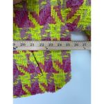 Main Strip  Tweed Jacket Women S Neon Yellow Pink Houndstooth Cropped Maximalist Photo 6