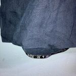 Talbots Black Midi Dress with Button Accents 100% Irish linen Photo 6