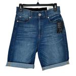 INC SZ 0/25 Sculpting Fit Bermuda Jean Shorts Zip-Fly Whiskered Stretch No-Gap Photo 0