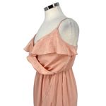 Everly  Peach Ruffled Midi Dress Special Occasion Party Size Medium Photo 7