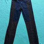 J.Crew Jeans Women's 26 Blue Denim Pants Dark Wash Toothpick Color Block Photo 0