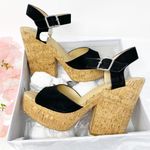 Steve Madden Jess Leather Chunky Platform Heels Black … Photo 5