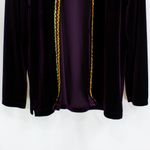 RICCI Purple Vintage 1990's Velvet Sweater 3 Piece Skirt Suit Set Size M Photo 5