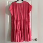 Mango MNG Pink Tiered V-Neck Mini Dress Photo 3