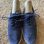 Cole Haan Zerogrand Blue Suede Lace Up Wingtip Athletic Shoes Sneakers Womens 6 Photo 0
