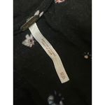 Free People Black Floral Print Sleeveless Ruffled Asymmetrical Tunic Tank Top XS Photo 2