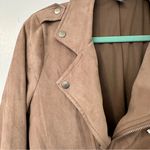 Market & Spruce  Faux Suede Zip Moto Jacket Photo 4