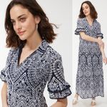 Chico's NEW  Eyelet Tiered Sundress Fully Embroidered Stitch Work Sz 6 Small Luxe Photo 3