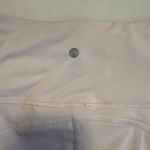 Apana Women's Cropped Capri Leggings Sz Small White Purple Hue Criss-Cross Hem # Photo 6