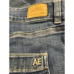 American Eagle  Size 18 Super High Rise Flare Jeans Patchwork Pockets Medium Wash Photo 6