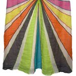 MaxAzria Collection Silk Chiffon Starburst Dress Sleeveless size 8 Orange Photo 2