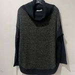 Anthropologie A'reve women Top sweater turtleneck Oversized Black Gray Sz Small Photo 1