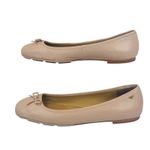 Tory Burch Minnie Travel Ballet Flats Womens 9 Pink Leather Bow Classic Designer Photo 2