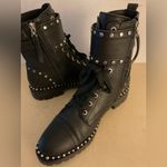 Sam Edelman women Black leather Studded Combat Jennifer Boots size. 8.5 Photo 8