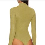 superdown  Victoria Square Neck Cutout Bodysuit  Green Size Small Turtleneck Photo 2