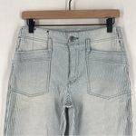 Anthropologie Pilcro Railroad Stripe Stretch High Rise Straight Carpenter Jeans Photo 1