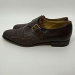 Billy Reid  Womens Woven Leather Dress Shoes Size 6 Monk Straps Made in Italy Photo 3