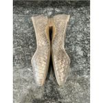 Aetrex  Lyla Women's Size 10.5 Bronze Brown Woven Leather Slip On Ballet Flats Photo 2