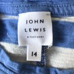 John Lewis Striped Drop Sleeve Cotton Slub T Shirt UK 14 S 10 Lapis Blue… Photo 11