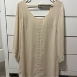 ASTR  Cream Lace Boho Mini Shift Dress Photo 1