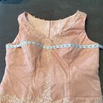 Women’s Pink Chiffon Dress Floral Detail ZipUpBack Matching Jacket Size 24W/26W Photo 11