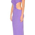 We Wore What Cocktail Snake Chain Cut Out Maxi Dress Electric Purple Medium NWT Photo 3