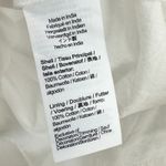 Madewell Smocked Waist Poplin Midi Skirt White A Line Cotton Pockets Large NWT Photo 12