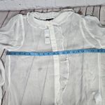 J.Crew  Ruffle button-up shirt in crinkle chiffon‎ in Ivory 2 NWT Photo 10