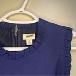 J Crew Factory Navy Ruffle Neck Suiting Dress Office Business 2 Petite NWT Blue Size 2P Photo 6