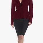 Hybrid & Company Women's Casual Work Office Dressy Double Notch Lapel Sharp Shoulder Pad Single Button Peplum Comfy Blazer Photo 1