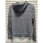 Obey  Gray/White Zip Up Sweatshirt Size XS Striped Long Sleeve Embroidered Logo Photo 4