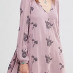 Free People  Emma Embroidered Plum
Floral Dress Photo 0