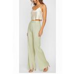 SABINA MUSAYEV York Pleated Pants, Metallic Lime, Small Green Photo 4