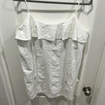 Talori White Eyelet Ruffled Mini Dress Sz M Size M Photo 2