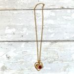 Kay Jewelers Women’s Gold Heart Mother Red Rose Flower Necklace Gift Mom Mothers Day Photo 2