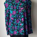 CB sz M Made in‎ U.S. floral Vintage blouse Black Size M Photo 0